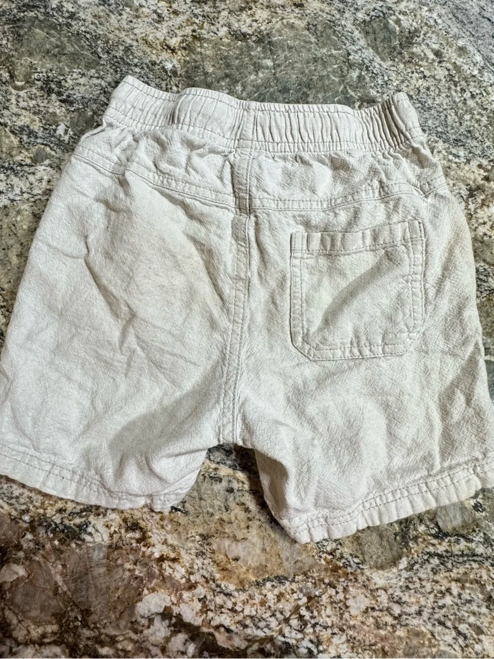 Linen Blend Drawstring Casual Shorts